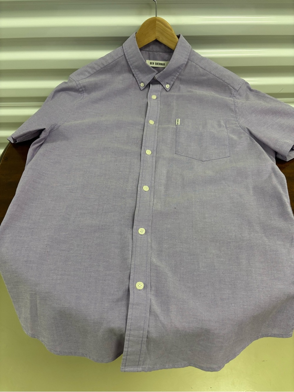 Ben Sherman Lavender Short-Sleeve Button-Down Shirt